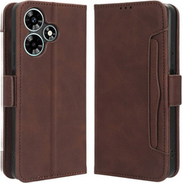 Etui z klapką do Infinix Hot 30i, Card Slot, brązowe