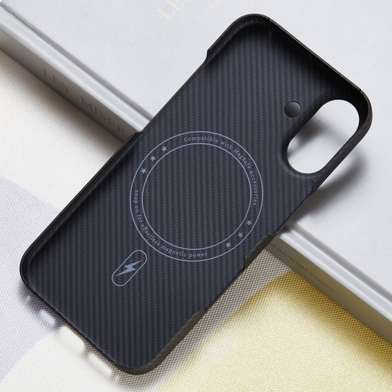 Etui do iPhone 16, 600D Aramid Fiber Cover, czarne