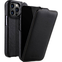 Etui MELKCO z klapką do iPhone 13 Pro Max, skórzane, flip, czarne