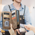 Etui CASEME do Samsung Galaxy A56 5G, Leather Wallet Cash and Card Slots, z paskiem, brązowe