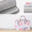 Torba na Laptopa 13" z Nadrukiem Różanym i Uchwytem - Szara