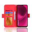 Etui z klapką do T Phone 3 5G, Card Slot, czerwone