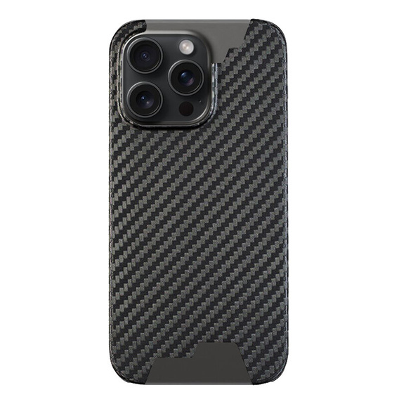 Etui do iPhone 15 Pro Max, karbonowe Carbon Fiber, matowe czarne