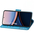 Etui z klapką do Xiaomi Poco F7 Pro, Butterfly, niebieskie