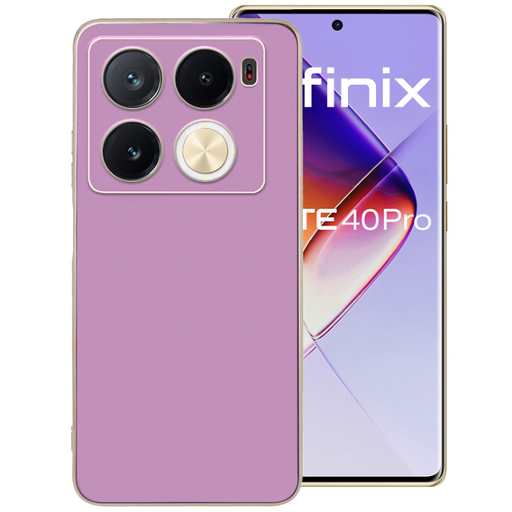 Etui do Infinix Note 40 Pro, Glamour CamShield, fioletowe