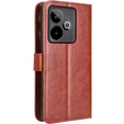 Etui z klapką do Realme GT 7 / 7T, Crazy Horse Wallet, brązowe
