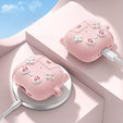 Etui pancerne na Słuchawki Apple Airpods 4, Konsola Kot, różowe