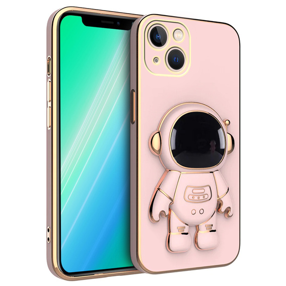 Etui do iPhone 14, Astronaut, różowe