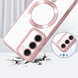 Etui do Samsung Galaxy S23, Electro MagSafe, różowe rose gold + Szkło na ekran