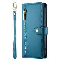 Etui z klapką do Samsung Galaxy A36 5G, Wallet Zipper Pocket, niebieskie