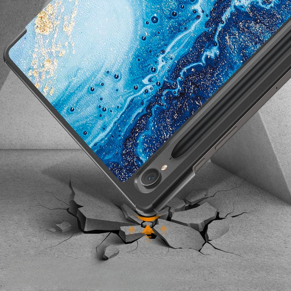 Etui do Samsung Galaxy Tab S9, Smartcase Hybrid z miejscem na rysik, sea wave