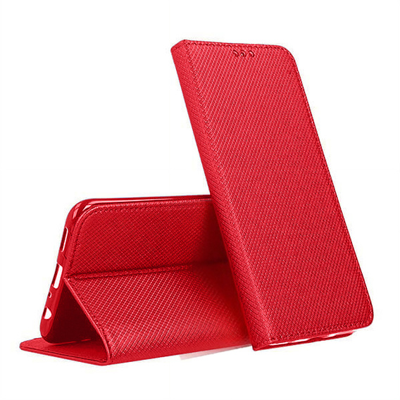 Etui z klapką do Samsung Galaxy A17 5G, Smart Magnetic, czerwone