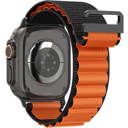 Pasek Spigen WBF1 Band do Apple Watch 1/2/3/4/5/6/7/8/9/10/11/SE/Ultra 1/2/3 42/44/45/46/49mm – Czarny / Pomarańczowy