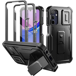 Etui pancerne do Samsung Galaxy A15, Dexnor Full Body (Two Frames), czarne