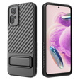 Etui do Xiaomi Redmi Note 12S 4G, pancerne z podstawką i ochroną aparatu, Kickstand Shockproof, Czarne
