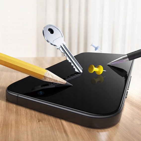 Szkło Hartowane ESR UltraFit do iPhone 17 Pro, z ramką do montażu, czarne (2 sztuki)