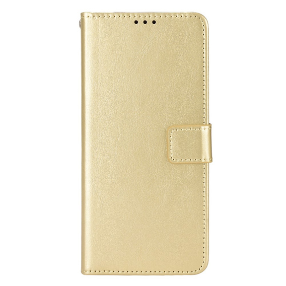 Etui z klapką do Oppo Reno 11F 5G, Crazy Horse Wallet, złote