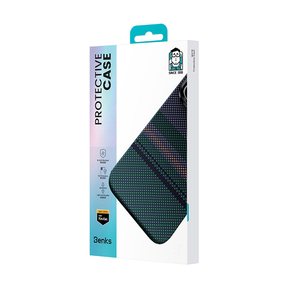 Etui Benks Magnetic Armor Air Aurora Axis Kevlar 600D/1000D (0047) do Samsung Galaxy Z Fold7 – zielony