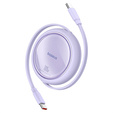 Baseus Free2Draw Mini – zwijany kabel USB‑C 100 W, 1m - fioletowy
