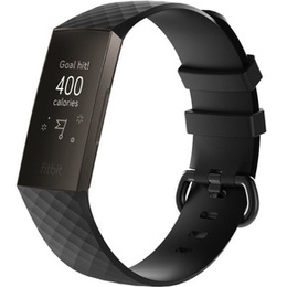 Pasek silikonowy do Fitbit Charge 3/4, Czarny