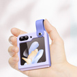 Etui Wristband Kickstand do Samsung Galaxy Z Flip5 5G, Niebieskie / Fioletowe