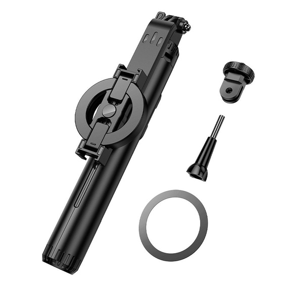 Selfie stick Hoco K25 tripod z pilotem bezprzewodowym magnetyczny - czarny