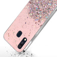 Etui do Samsung Galaxy A40, Glittery, różowe