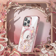 Etui do iPhone 14 Pro, KINGXBAR Pink Deer, do MagSafe, różowe rose gold