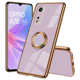 Etui do Oppo A78 5G, Electro Ring, fioletowe