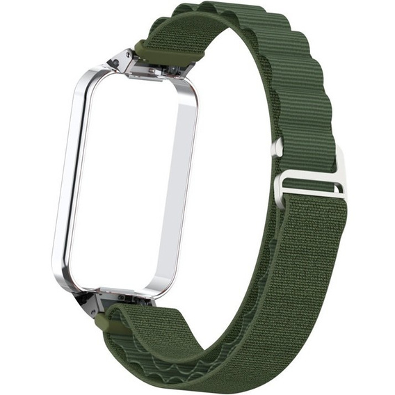 Pasek Nylonowy do Xiaomi Redmi Smart Band 2 / Xiaomi Smart Mi Band 8 Active, Zielony