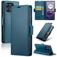 Etui do Motorola Edge 60 Pro, ERBORD Glossy Litchi, portfel z klapką, niebieskie