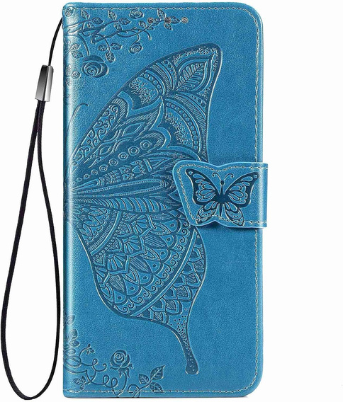 Etui z klapką do Xiaomi 15T, Butterfly, niebieskie