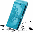 Etui z klapką do Infinix Hot 40i, Mandala, niebieskie