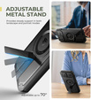 Etui pancerne do iPhone 13 / 14, Dexnor CamProtect MagSafe, z folią prywatyzującą, czarne (Dwie ramki)