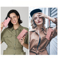 Etui CASEME do Samsung Galaxy A56 5G, Retro Leather Wallet, z paskiem, różowe