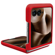 Etui do Motorola Razr 60 Ultra, PC Case, ze szkłem, czerwone