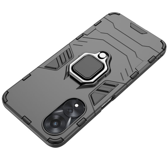 Etui do Oppo A78 5G, Kickstand Ring, czarne