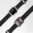 2w1 Etui + Szkło Hartowane do Apple Watch 7/8/9 41mm - Biały / Złoty