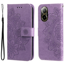 Etui z klapką do Realme C67, Mandala, fioletowe