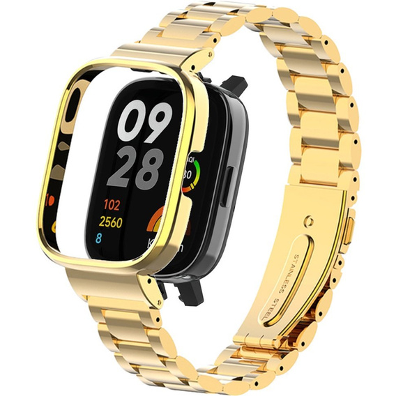 Bransoleta Stalowa do Xiaomi Redmi Watch 3 Active, Złoty