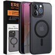 Zestaw Etui do iPhone 16 Pro, do MagSafe, ERBORD Matt Case, czarny + 3x Szkło na ekran