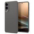 Etui Spigen do Samsung Galaxy S25 Edge, Liquid Air, szare + Szkło Hartowane 9H