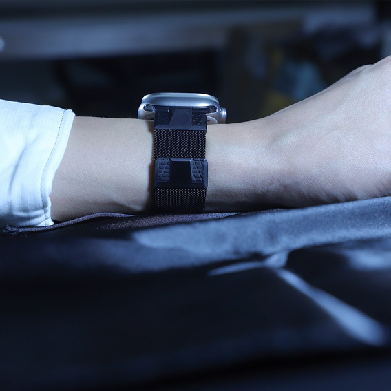 Bransoleta do Apple Watch 1/2/3/4/5/6/7/8/9/10/11/SE Ultra 1/2/3 42/44/45/46/49mm, Czarna