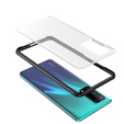 Etui do Huawei P40, Obudowa Fusion Case, Matowe przezroczyste / Czarna ramka
