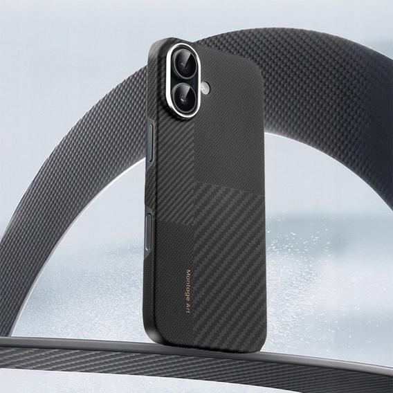 Etui Benks Montage Magnetic Armor Air Kevlar (600D/1500D) z metalową ramką MB67 do iPhone 17 – czarny