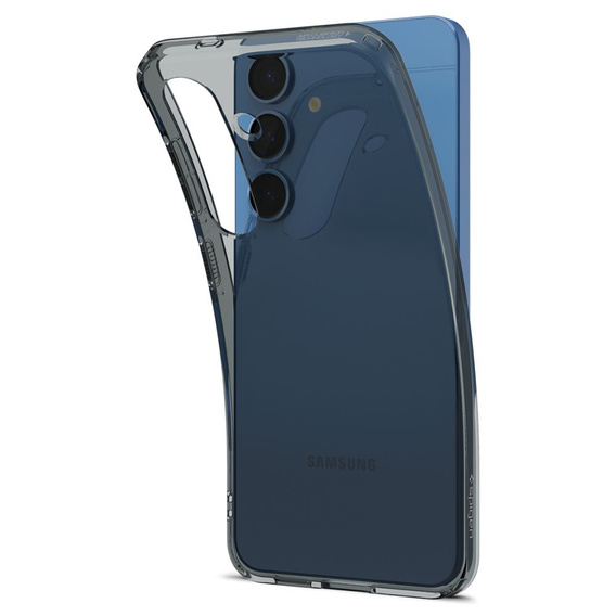 Etui Spigen do Galaxy S25+ Plus, Liquid Crystal, przezroczyste czarne + Szkło Hartowane 9h