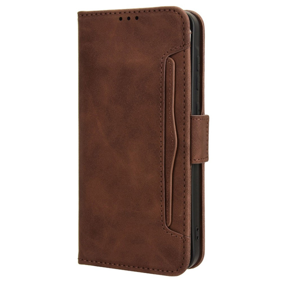 Etui z klapką do Samsung Galaxy A35 5G, Card Slot, brązowe