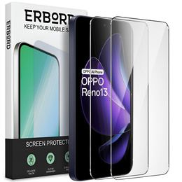 2x Szkło Hartowane do Oppo Reno 13, ERBORD 9H Hard Glass, szybka
