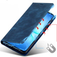 Etui z klapką do Samsung Galaxy A17 5G, Smart Suede - granatowe