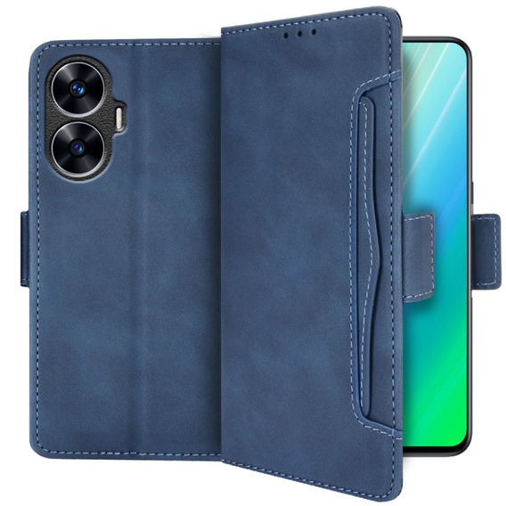 Etui z klapką do Realme C55, Card Slot, niebieskie